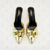 Crocodile Chain Heels