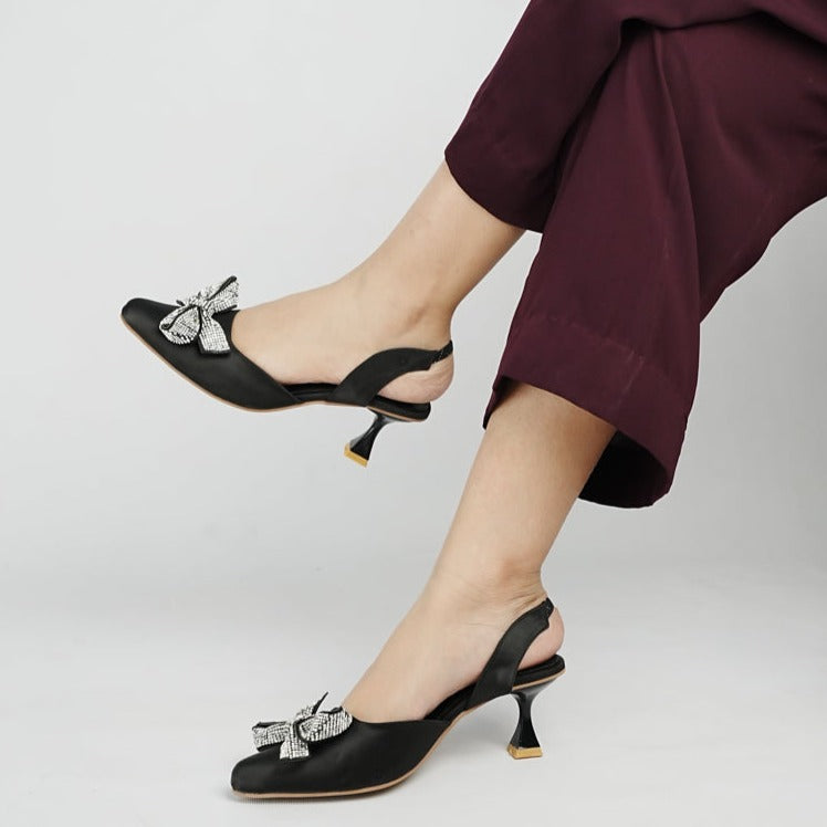 Bow Strap Heels – Elegant High-Heel Sandals with Bow Detail for Women