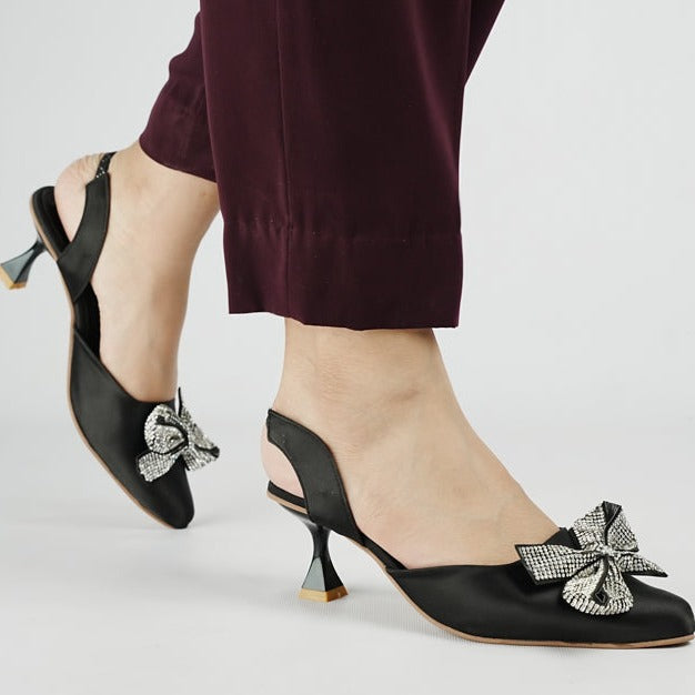 Bow Strap Heels – Elegant High-Heel Sandals with Bow Detail for Women