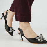 Bow Strap Heels – Elegant High-Heel Sandals with Bow Detail for Women