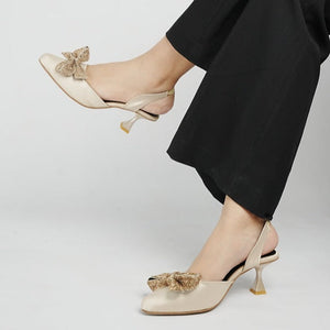 Bow Strap Heels – Elegant High-Heel Sandals with Bow Detail for Women