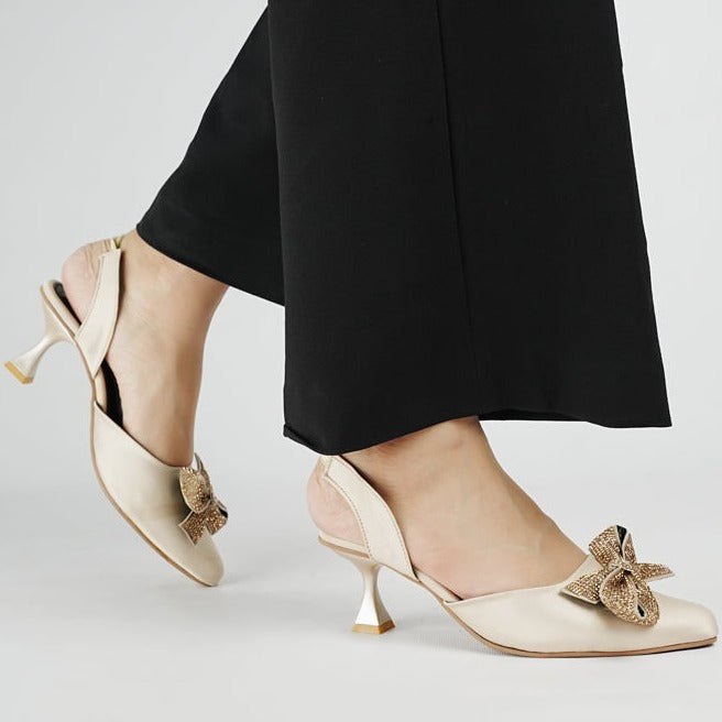 Bow Strap Heels – Elegant High-Heel Sandals with Bow Detail for Women
